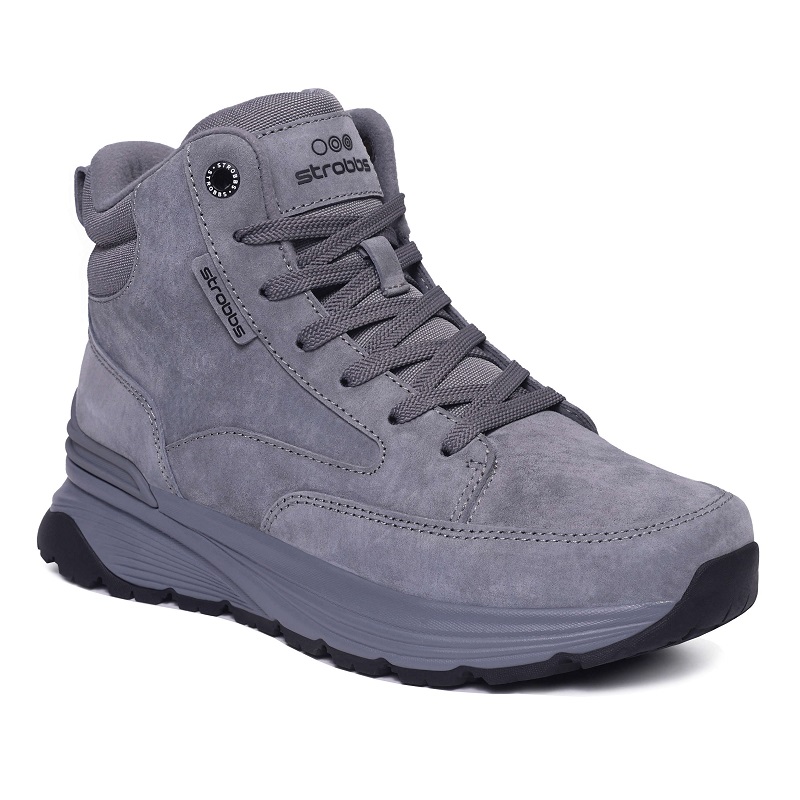 Кроссовки Strobbs с мехом женские F8531-10 серые.